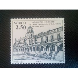 Timbre Mexique Y T 907 Temple Et Couvent De Santa Catarina À Pátzcuaro 1980 ( 040507 )