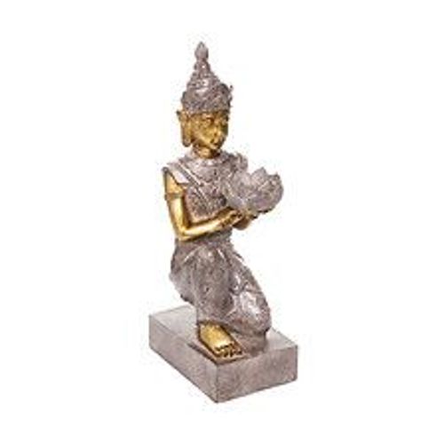 Statue d?corative Bouddha en r?sine avec photophore H 45 cm