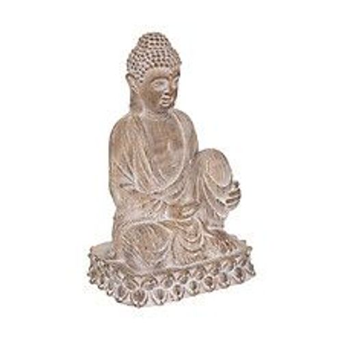 Statue d?corative Bouddha en magn?sie Effet Bois H 67 cm int?rieur ou ext?rieur