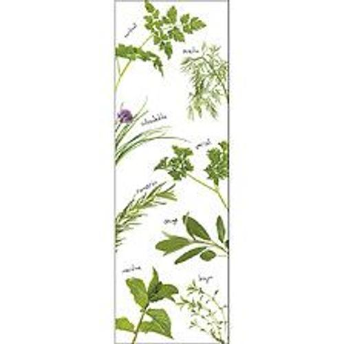 Sticker d?coratif pour r?frig?rateur, brin d'herbes aromatiques fraiches, menthe, thym, romarin, persil, ciboulette, aneth, cerfeuil, 59,5 cm X 180 cm