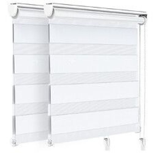 VOUNOT Lot de 2 Store enrouleur jour nuit double 100x150cm Blanc