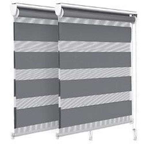 VOUNOT Lot de 2 Store enrouleur jour nuit double 80x150cm Gris