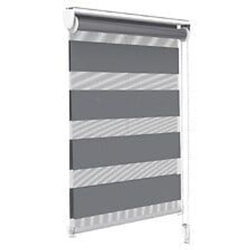 VOUNOT Store enrouleur jour nuit double 80x150cm Gris