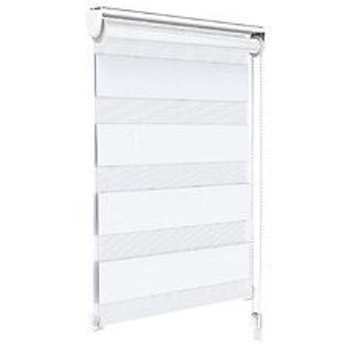 VOUNOT Store enrouleur jour nuit double 45x150cm Blanc