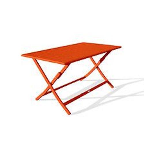 Table De Jardin Pliante En Aluminium Orange