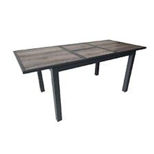 Table De Jardin Genes En Aluminium 60/220 X 74 X 90 Cm - Plateau Spc - Graphite/Gris