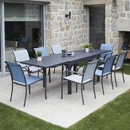Table De Jardin Extensible Honfleur 8p En Aluminium  135(270x90x75 Cm  Ozalide