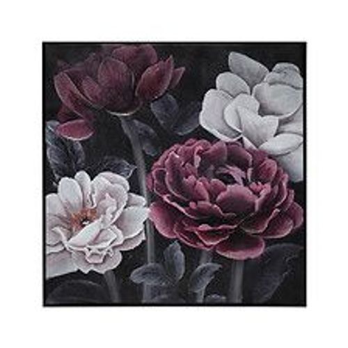 Tableau Toile murale encadr?e peinte Fleurs 57 x 57 cm
