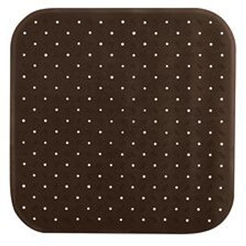 MSV Tapis Fond de douche antid?rapant Caoutchouc CLASS 54x54cm Marron Chocolat
