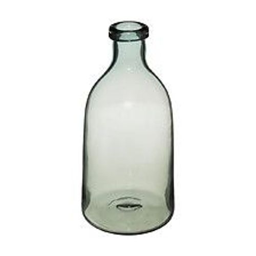Vase Bouteille en Verre Gris H 29 cm