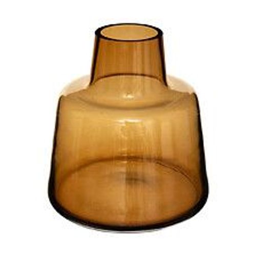 Vase ?paule en Verre Ambre H 23 cm