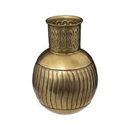 Vase en m?tal dor? D 22 x H 31,5 cm