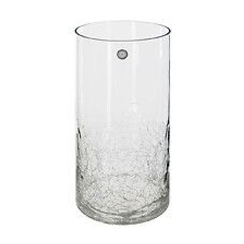 Vase cylindrique en Verre craquel? H 30 cm