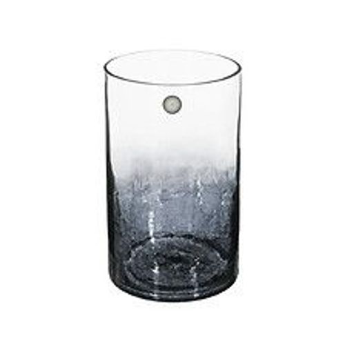 Vase cylindrique en Verre craquel? H 20 cm