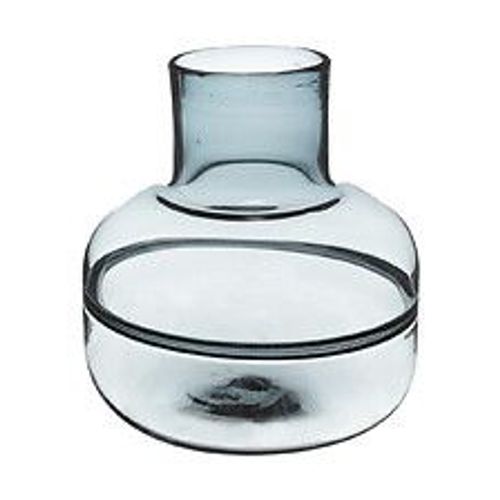 Vase fond plat en Verre Gris D 23,5 cm