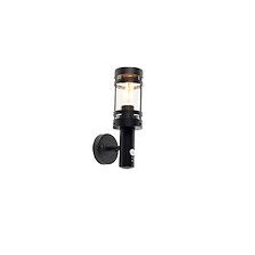 Applique Murale Exterieure Noire Avec Capteur De Mouvement Ip44 - Gleam