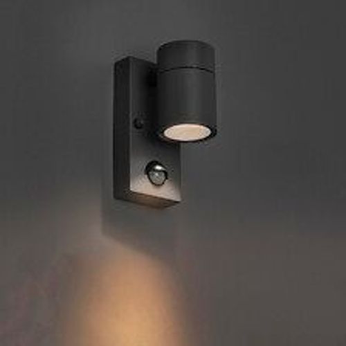 Applique Murale D'extérieur Anthracite Ip44 Avec Détecteur De Mouvement - Solo