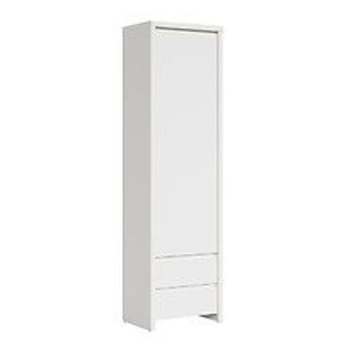 Armoire Colonne 1 Porte 2 Tiroirs Soren Blanc