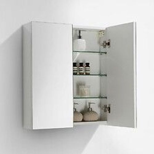 Armoire De Toilette Bloc-Miroir Siena Largeur 60 Cm Blanc Laqué