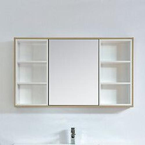 Armoire De Toilette Bloc-Miroir 120 Cm Frame Finition Mélaminé Chêne