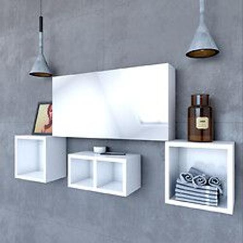 Armoire De Toilette Avec Miroir Et Porte A Fermeture Progressive - Personalyz Rectangle