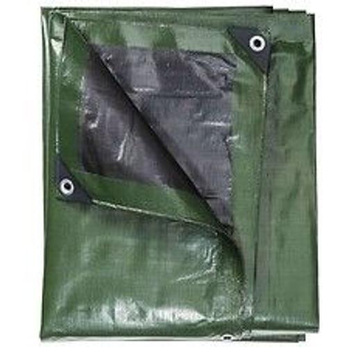 Bâche multifonctions noire et verte  240 g/m2 Werkapro 8 x 12 m