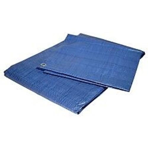 Bâche jardin 6x10 m 80g/m² - bâche bois - bâche de protection plastique bleue polyéthylène