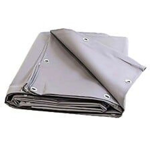 Bache Pour Carport Grise 5x6 M - Qualité 10 Ans Tecplast 680cp - Toile Pvc Étanche Pour Abri De Voiture - Made In France