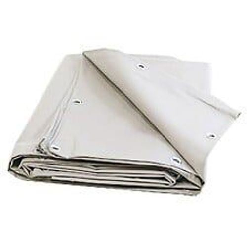 Bache Pour Carport Blanche 3x5 M - Qualité 10 Ans Tecplast 680cp - Toile Pvc Étanche Pour Abri De Voiture - Made In France