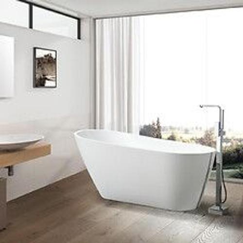 Baignoire îlot design ovale OPRAH blanche 140 cm