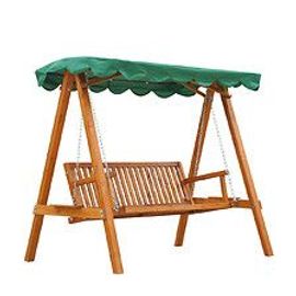 Balancelle de jardin 3 places 2 tablettes support 1,95L x