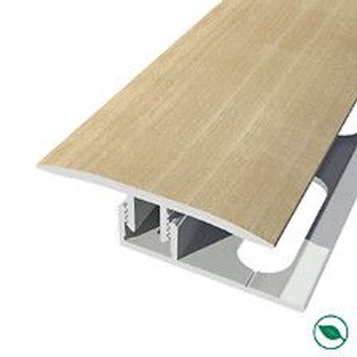 barre de seuil + base joint dilatation aluminium coloris (42) Chêne poli Long 90 cm larg 3,5cm Ht 1,5cm