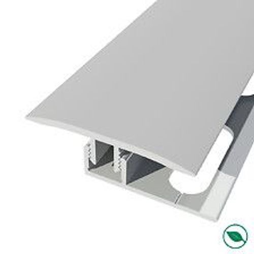 barre de seuil + base joint dilatation aluminium coloris (03) argent Long 90 cm larg 3,5cm Ht 1cm