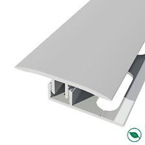 barre de seuil + base joint dilatation aluminium coloris (03) argent Long 90 cm larg 3,5cm Ht 1,5cm