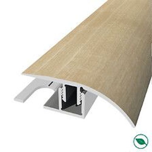 barre de seuil + base différence niveau aluminium coloris (42) Chêne poli Long 90 cm larg 3,9cm Ht 1,5cm