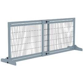 Barrière de porte pour chien pliable barrière de sécurité pour animaux en  bois de pin 203 cm