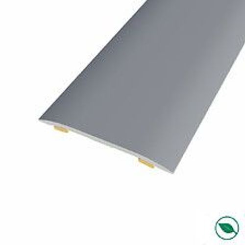 barre de seuil adhésive même niveau aluminium coloris (25) acier mat Long 90 cm larg 3,7cmHt 2,3mm