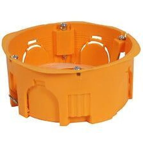 Boitier encastrement mur creux 1 poste orange diamètre 85mm