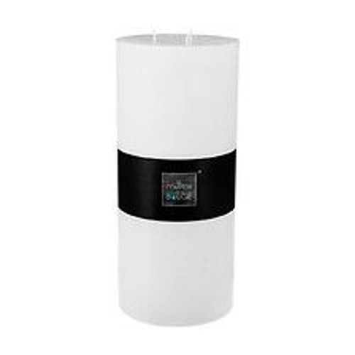 Bougie cylindrique rustique blanc H32