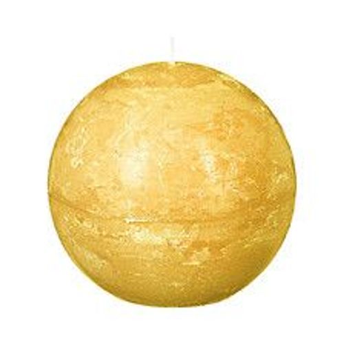 Bougie Boule Rustique Jaune D 10 cm