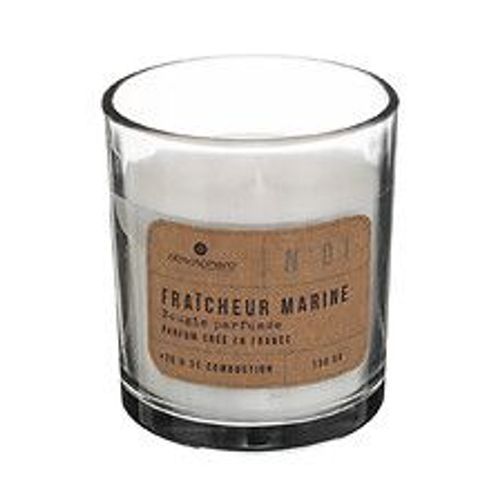 Bougie Parfumée Fraicheur marine Pot en Verre 130 G  - anti-odeurs de salle de bain