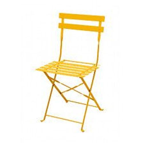 Lot De 2 Chaises Pliantes Jaune Solaire Acier