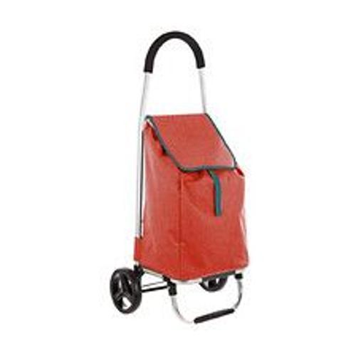 Chariot de courses pliable en Alu 2 Roues Grande capacité 51 L  Rose nacarat