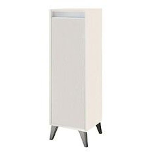 Colonne à poser ONA - L30cm - Blanc - Mélaminé - Livré en kit
