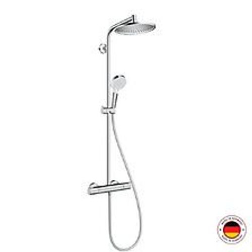 Colonne de douche thermostatique Crometta S 240 , tablette d angle, Sans nettoyant
