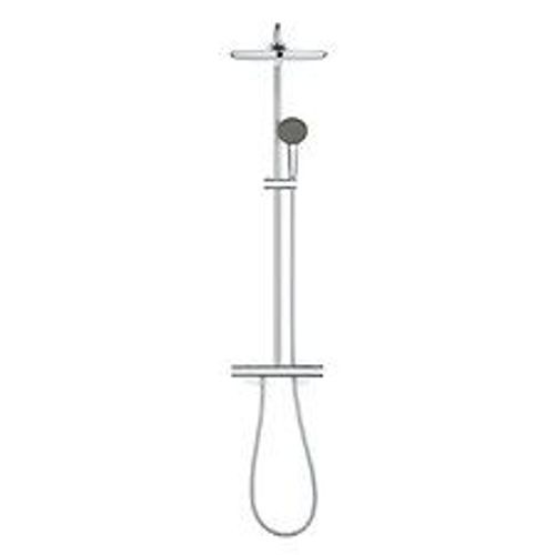 Colonne de douche thermostatique XXL Round 250 + Douchette 2 jets, Chrome (26816022)