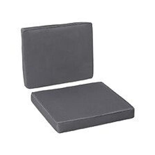 Coussins De Fauteuil De Jardin Zippés Déhoussables - Galettes De Chaise De Jardin - Épais Rembourrage 7 Cm - Polyester Haute Densité Gris