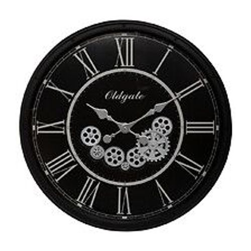 Grande Pendule murale Noir rétro D 76 cm