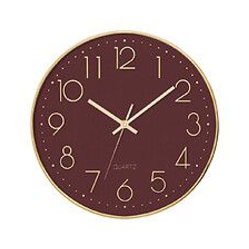 Pendule murale silencieuse contour OR D 30 cm