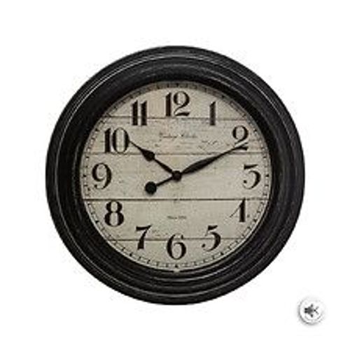 Pendule murale Moulure Noir D 29 cm